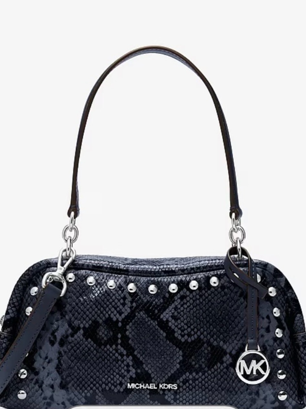 Michael Kors Cecily Small Studded Snake Embossed Shoulder Bag. BRAND NEW
